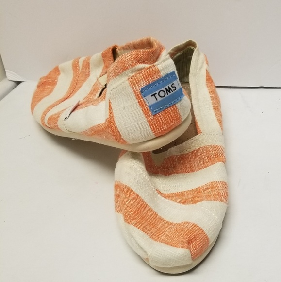 TOMS Classic Womens Striped Canavas Shoes - Picture 7 of 8